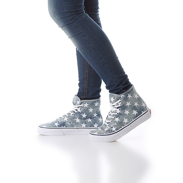 Buty sportowe damskie VANS AUTHENTIC HI  vrqf7xjw kolor niebieski