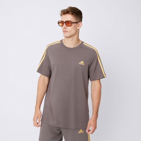 Koszulka męska ADIDAS T-SHIRT SS M 3S SJ T is1334 kolor brązowy