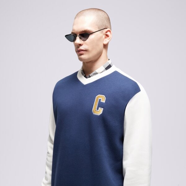 Bluza męska CHAMPION BLUZA V-NECK SWEATSHIRT 219176bs561 kolor granatowy