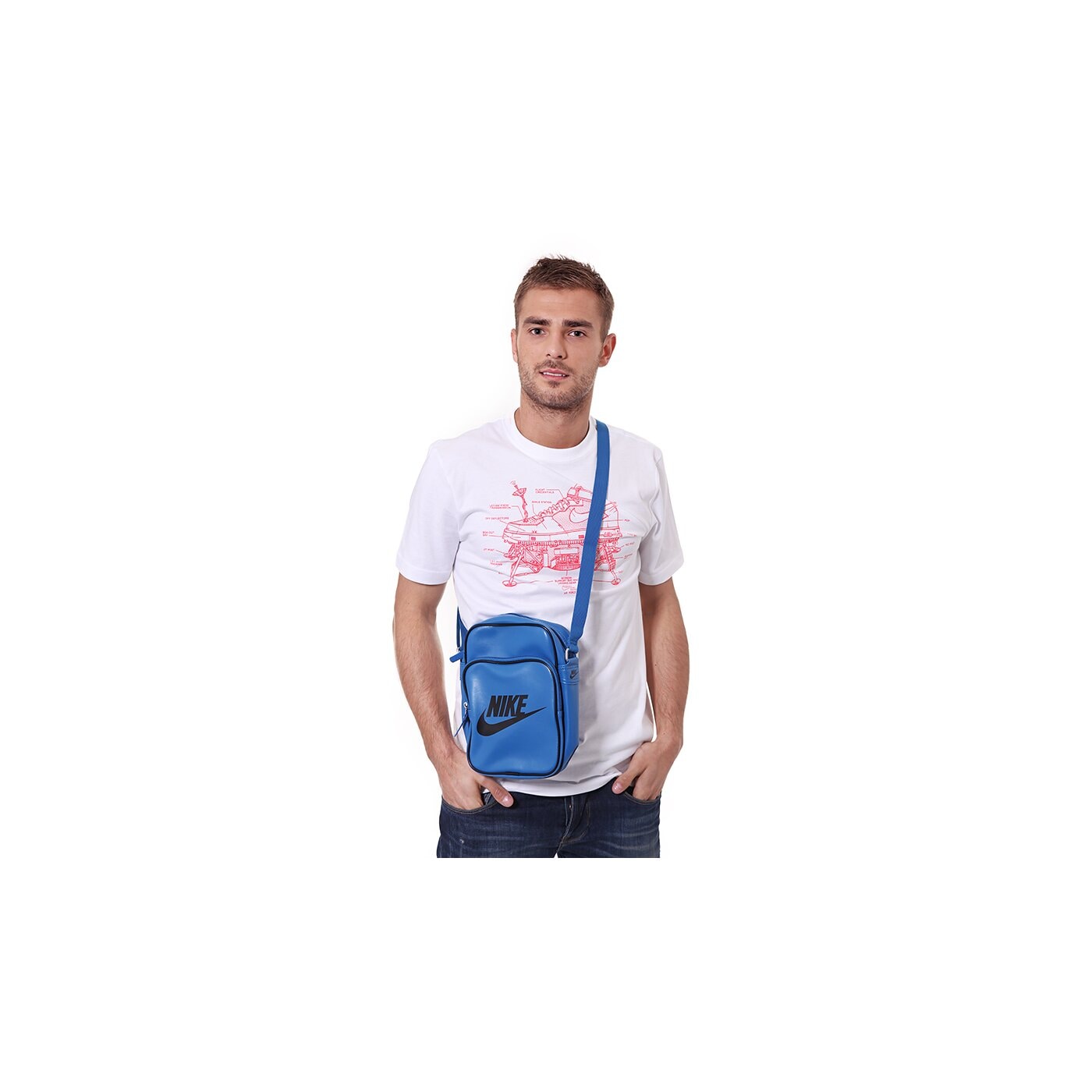 Torba sportowa damska NIKE TORBA HERITAGE SI SMALL ITEMS II ba4270490 kolor niebieski