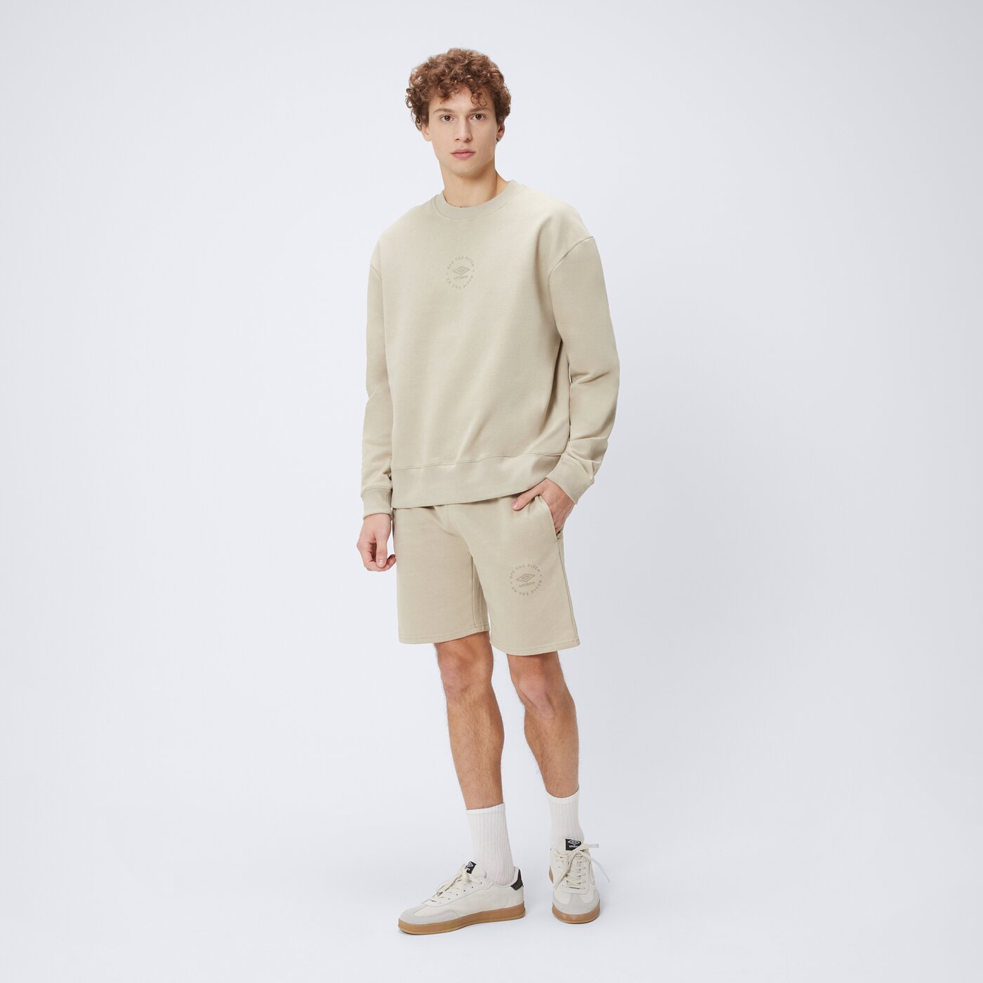 Bluza męska UMBRO BLUZA RLXD SWEAT 66610u-mru kolor beżowy