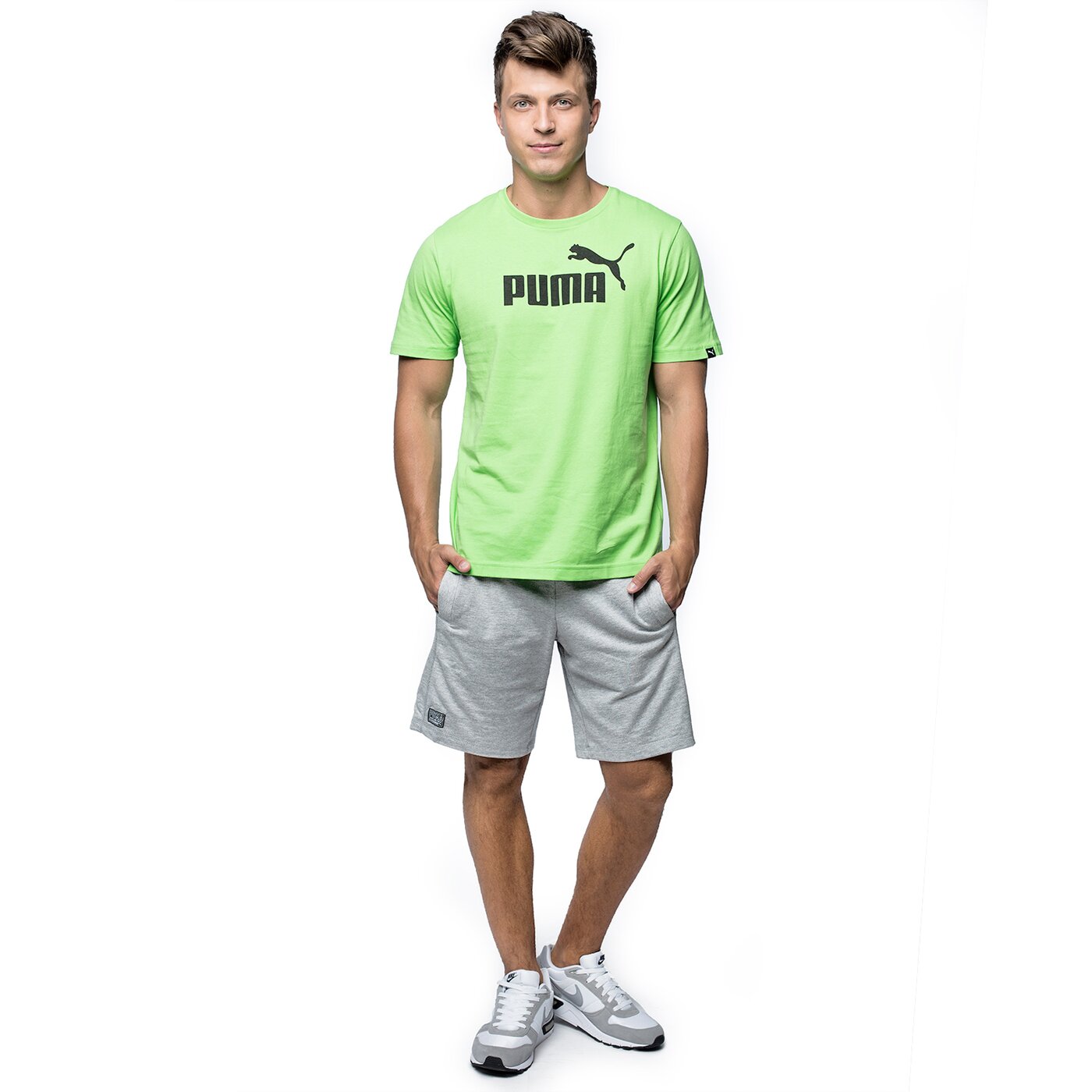 Spodenki męskie PUMA SZORTY STYLE ATHL SWEAT BERMUDA TR 83660304 kolor szary