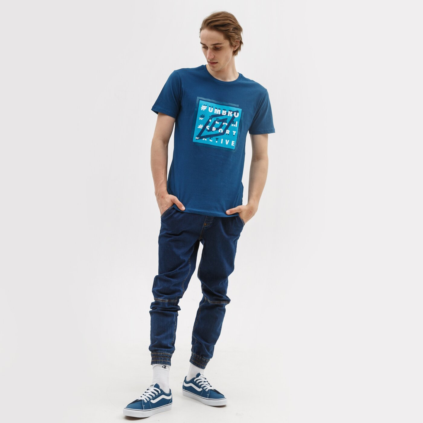 Koszulka męska UMBRO T-SHIRT XAM ul121tsm95001 kolor granatowy
