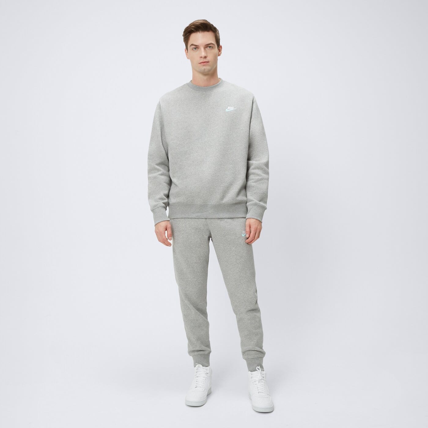 Bluza męska NIKE BLUZA M NSW CLUB DT CREW BB ESSENTIALS dq8383-065 kolor szary