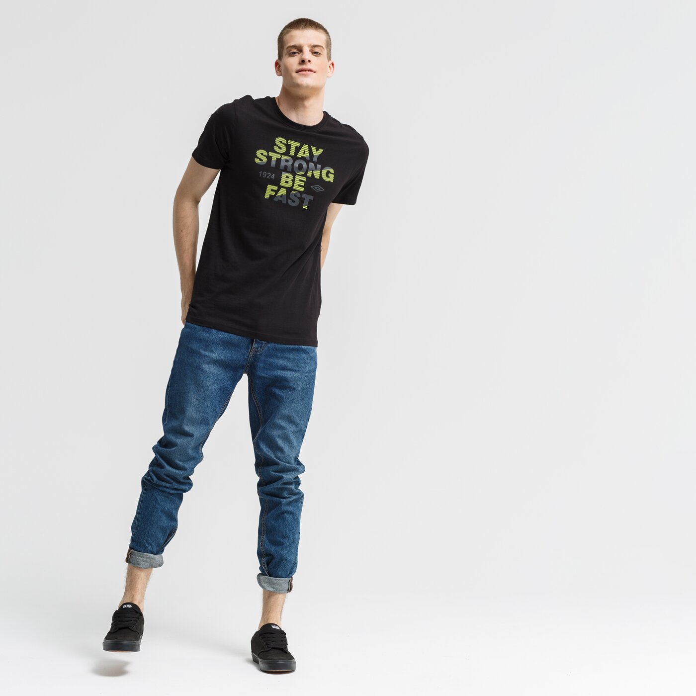 Koszulka męska UMBRO T-SHIRT WINSTON ul39tsm03001 kolor czarny