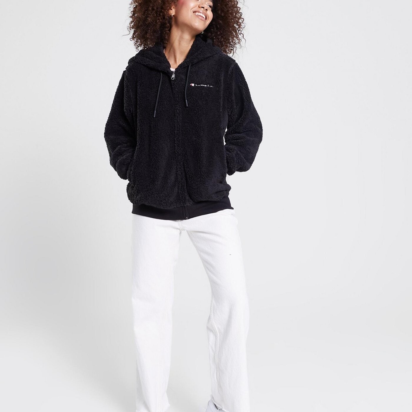 Bluza damska CHAMPION POLAR HOODED SWEATSHIRT 116599kk001 kolor czarny