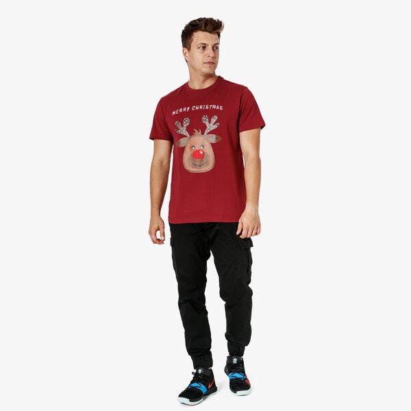 Koszulka męska FEEWEAR T-SHIRT SS REDNOSE fw38tsm63001 kolor bordowy