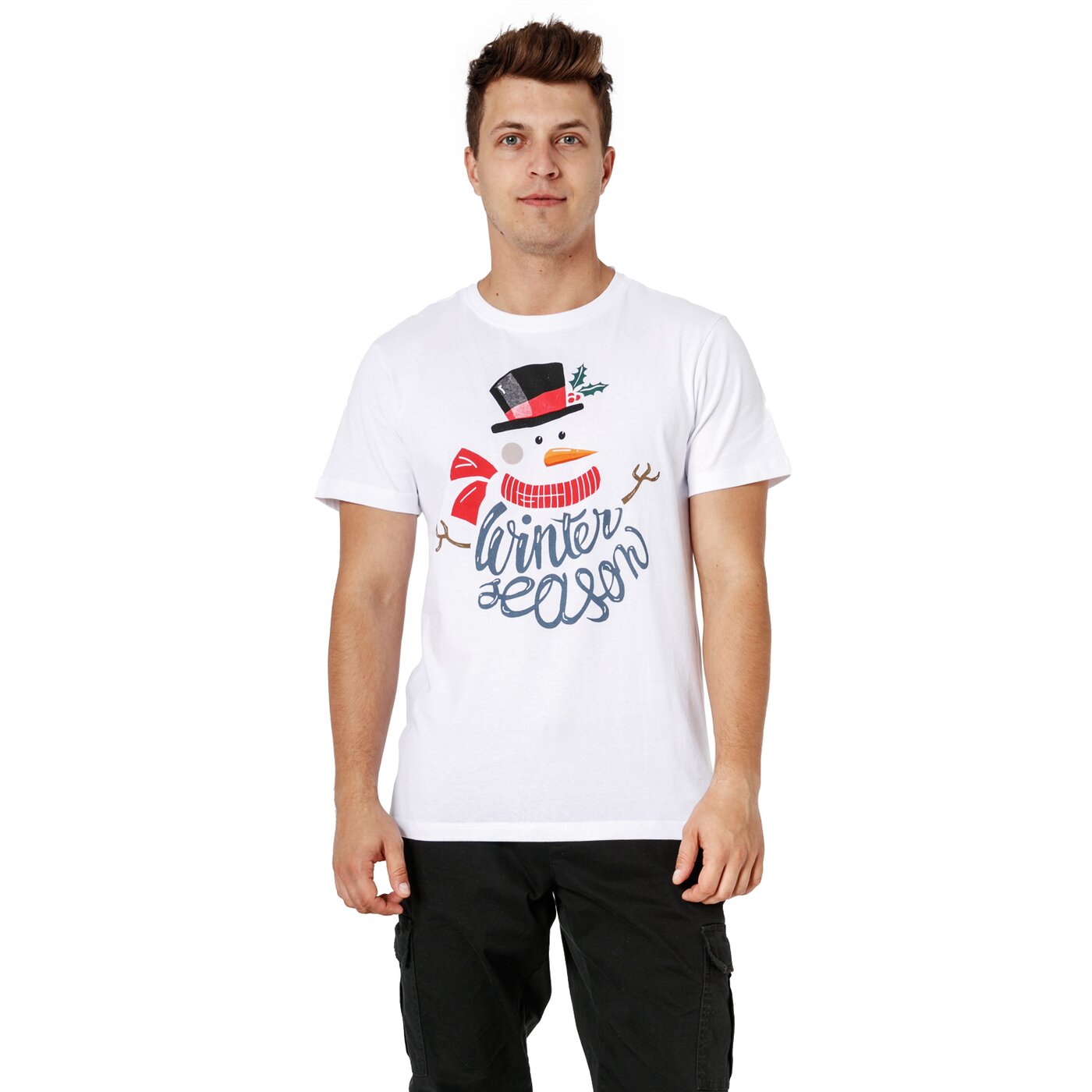 Koszulka męska FEEWEAR T-SHIRT SS SNOWFLAKE fw38tsm70001 kolor biały