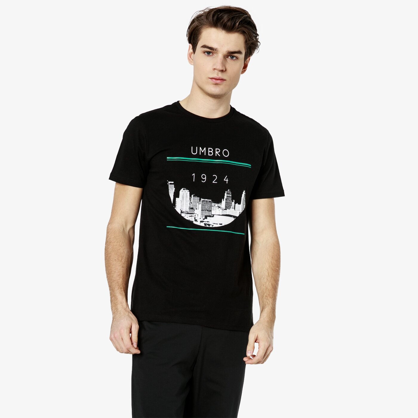 Koszulka męska UMBRO T-SHIRT SS LAKAZO ul19tsm44002 kolor czarny