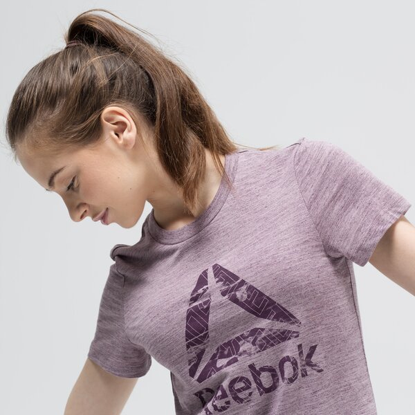 Koszulka damska REEBOK T-SHIRT TE MARBLE LOGO du4925 kolor fioletowy