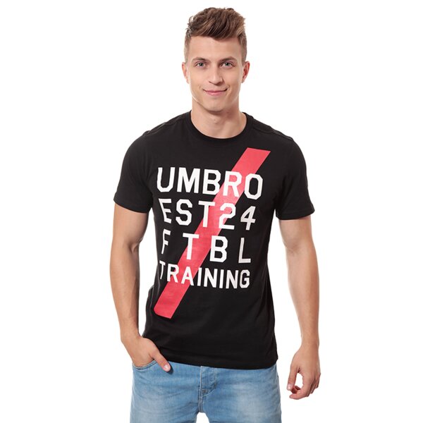 Koszulka męska UMBRO T-SHIRT GRAPHIC FTBL TEE 62582u060 kolor czarny