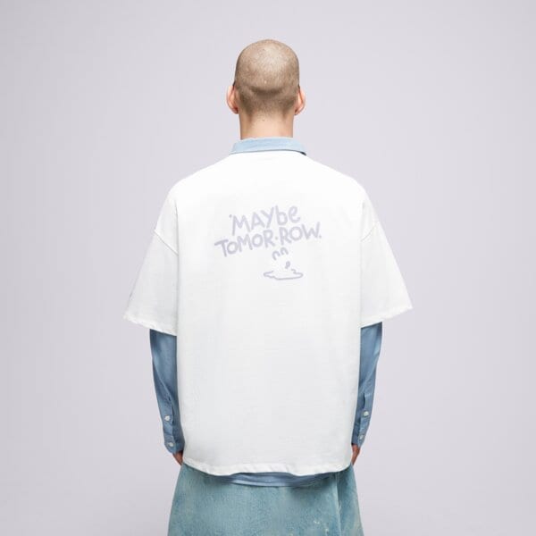 S.NOW JOB SIZEER T SHIRT “MAYBE”-NATURAL WHITE si123tsu50001 kolor biały
