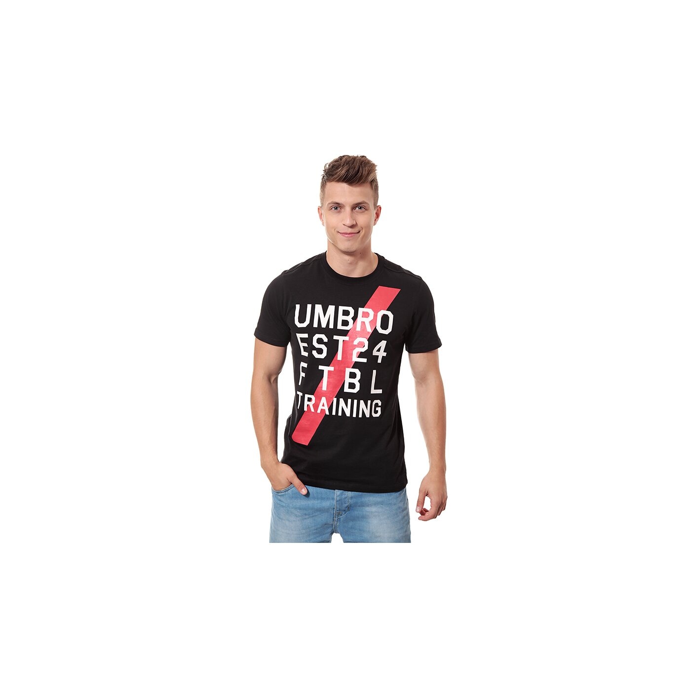 Koszulka męska UMBRO T-SHIRT GRAPHIC FTBL TEE 62582u060 kolor czarny