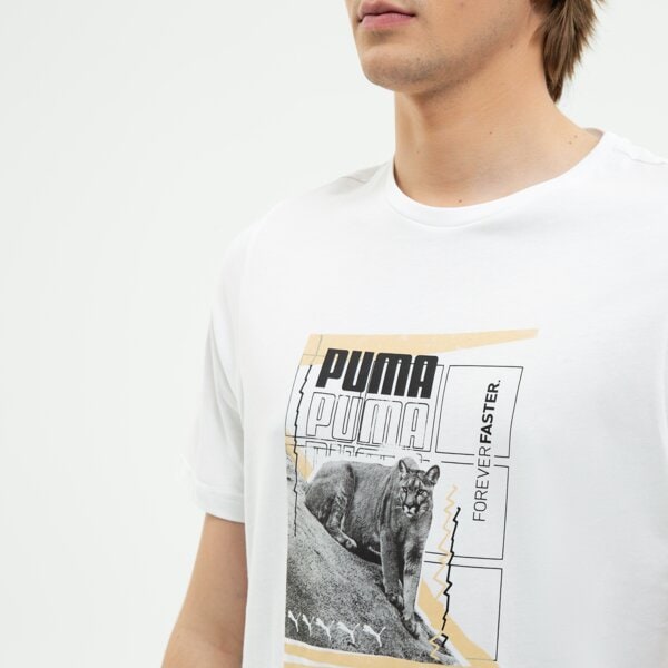 Koszulka męska PUMA T-SHIRT PUMA ART GRAPHIC 671770 02 kolor biały