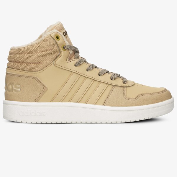 Buty sportowe damskie ADIDAS HOOPS 2.0 MID ee7876 kolor beżowy