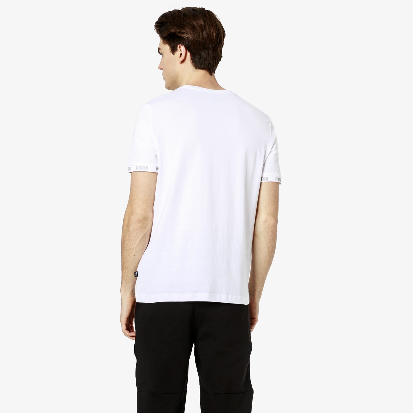 Koszulka męska PUMA T-SHIRT SS AMPLIFIED BIG LOGO 85424202 kolor biały