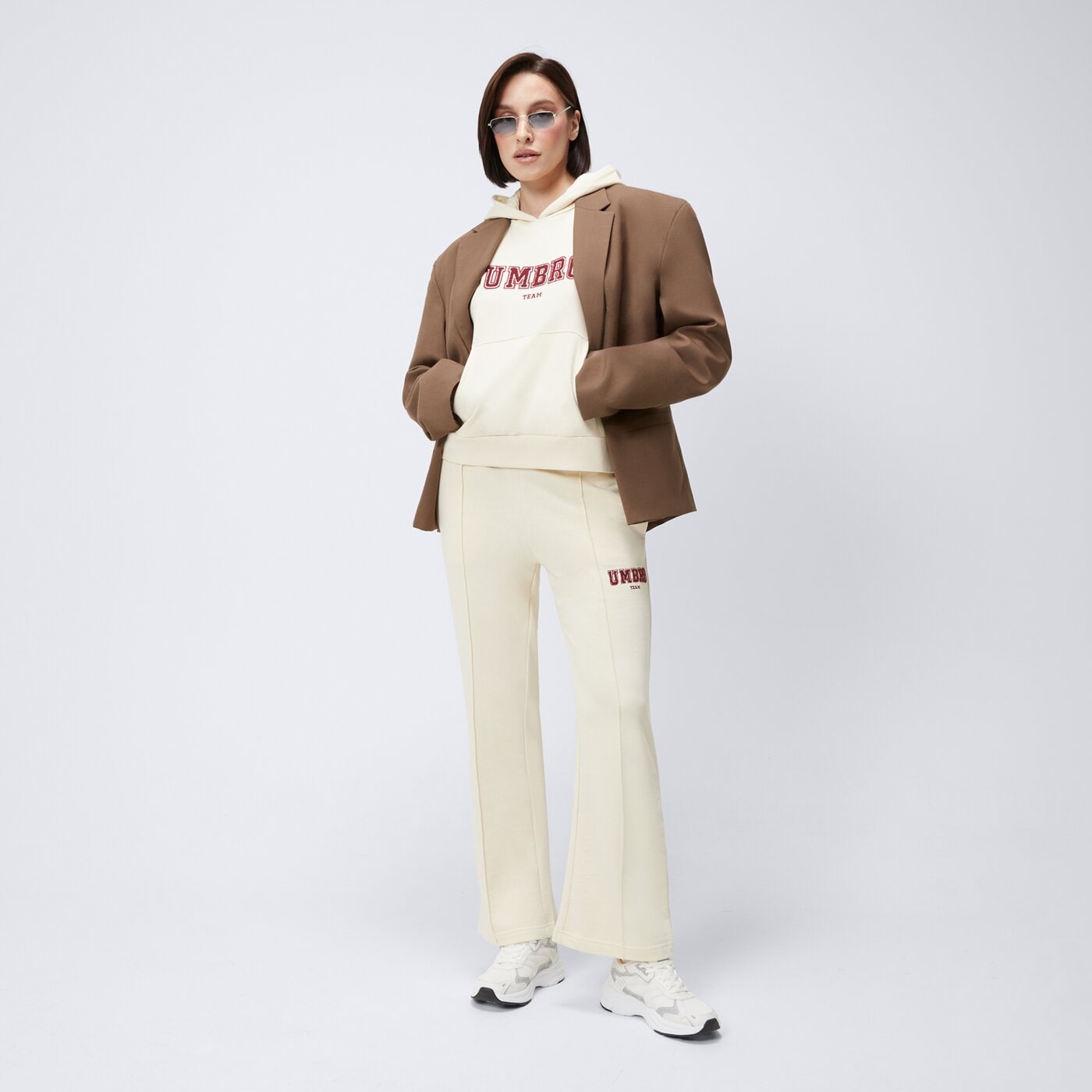 Bluza damska UMBRO BLUZA Z KAPTUREM COLLAGE ul125bld01001 kolor beżowy