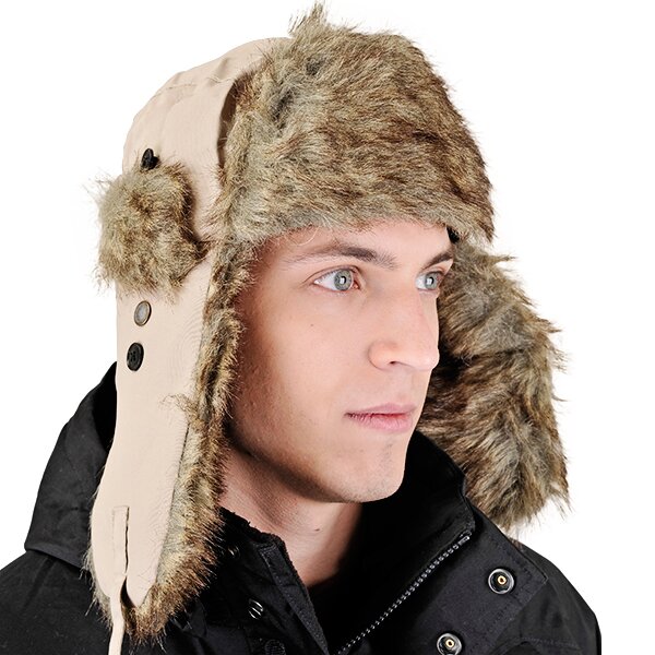 Czapka zimowa damska CONFRONT CZAPKA Z ASKIM BROWN cf31cauz09002 kolor beżowy