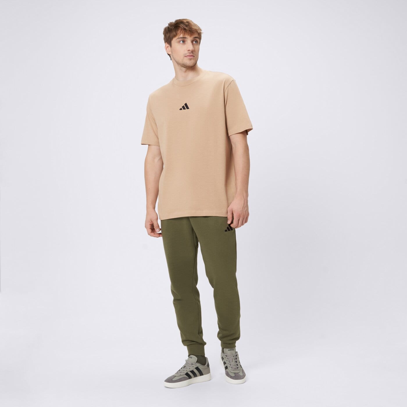 Koszulka męska ADIDAS T-SHIRT M SL SJ T jx5657 kolor beżowy