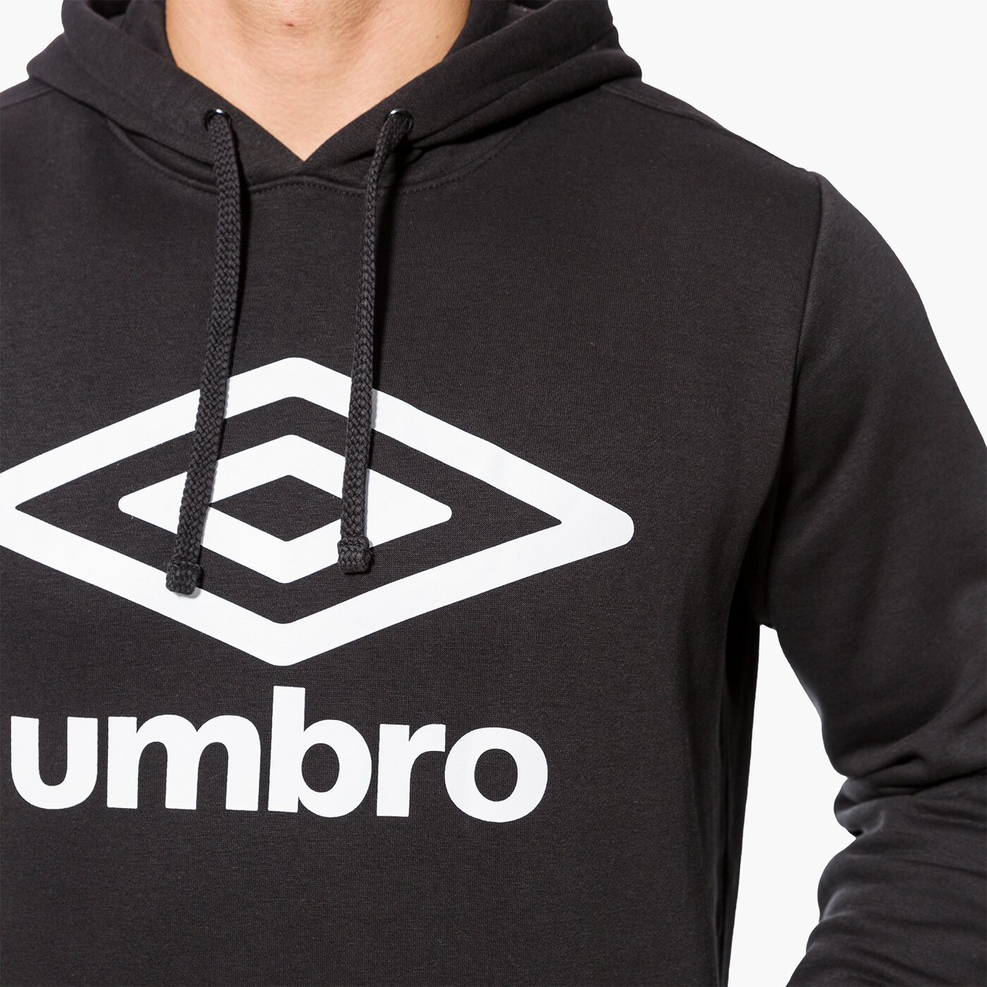Bluza męska UMBRO BLUZA FLEECE LARGE LOGO OH HOODY 64570u090 kolor czarny
