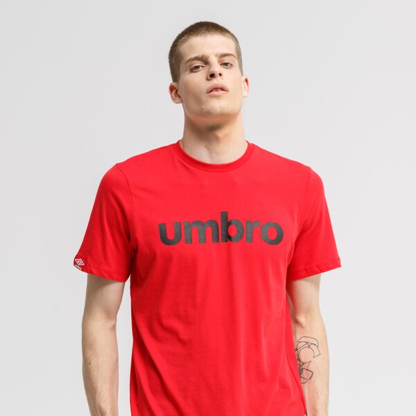 Koszulka męska UMBRO T-SHIRT SS LINEAR LOGO GRAPHIC 65551u-b26 kolor czerwony