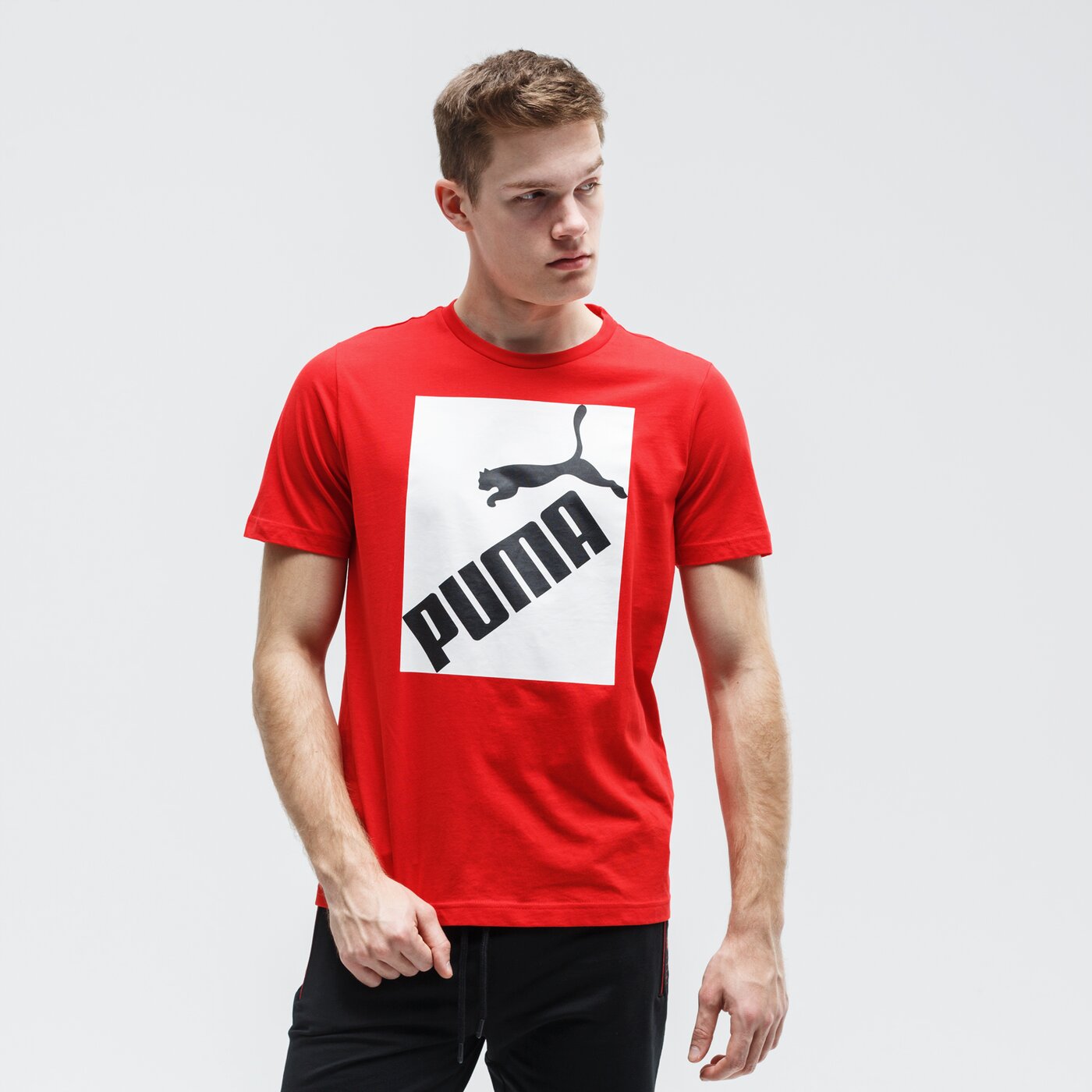 Koszulka męska PUMA T-SHIRT BIG LOGO 581386 11 kolor czerwony