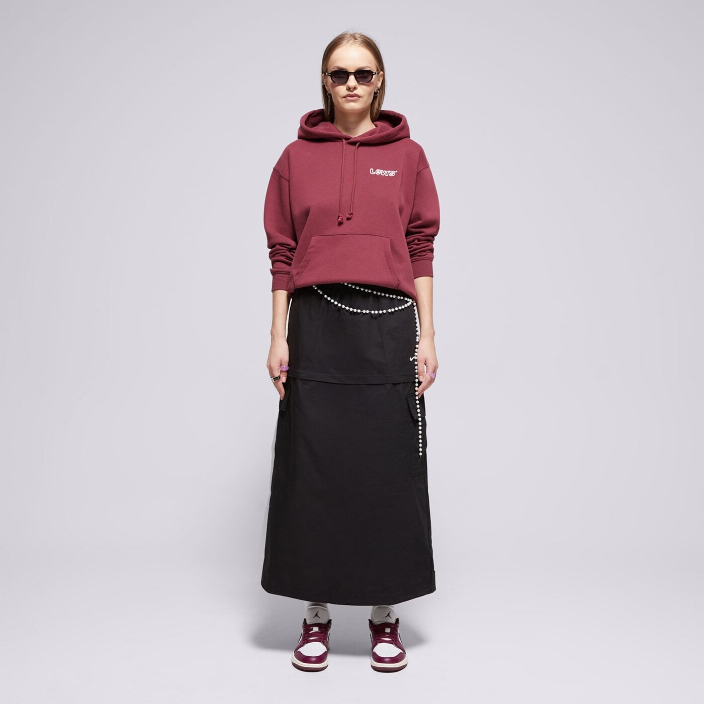 Sukienka damska NIKE SPÓDNICZKA W NSW ESSTL WVN MR CGO MDI SKT fv7503-010 kolor czarny