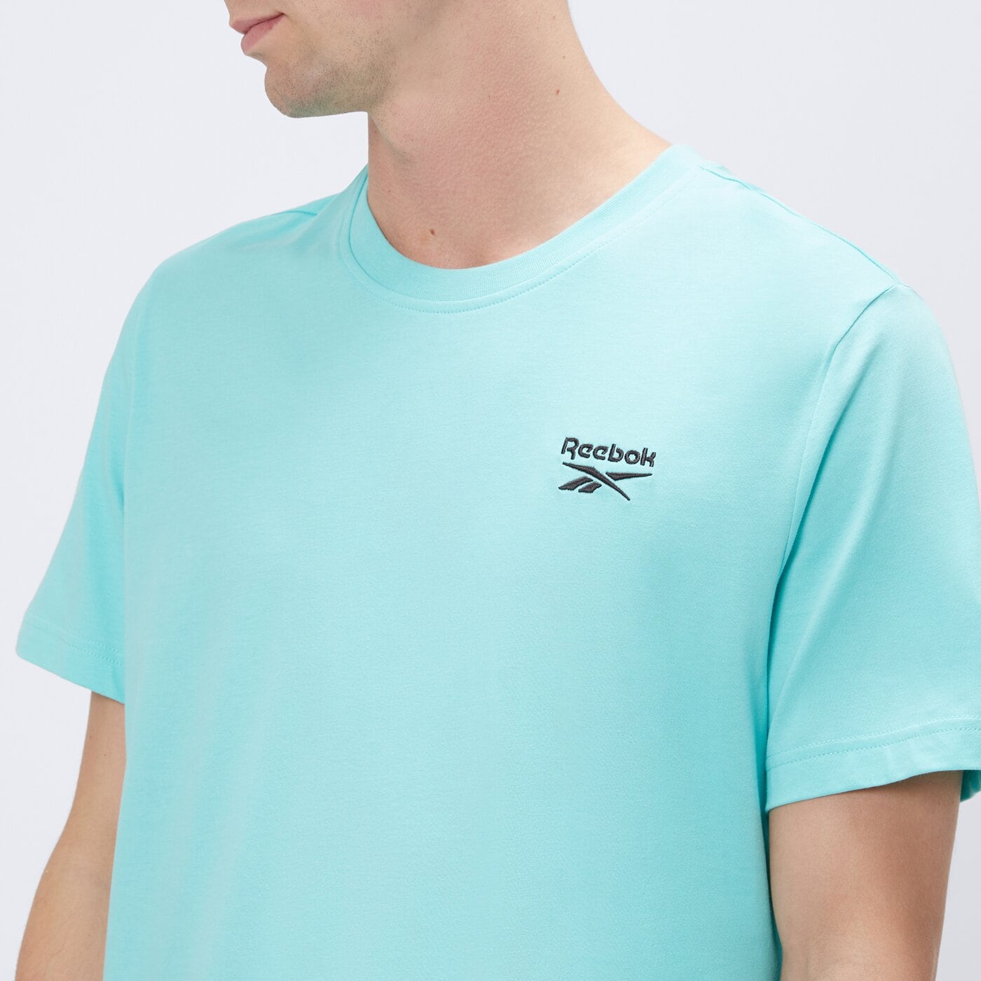 Koszulka męska REEBOK T-SHIRT IDENTITY SMALL LOGO TEE 100216174 kolor zielony