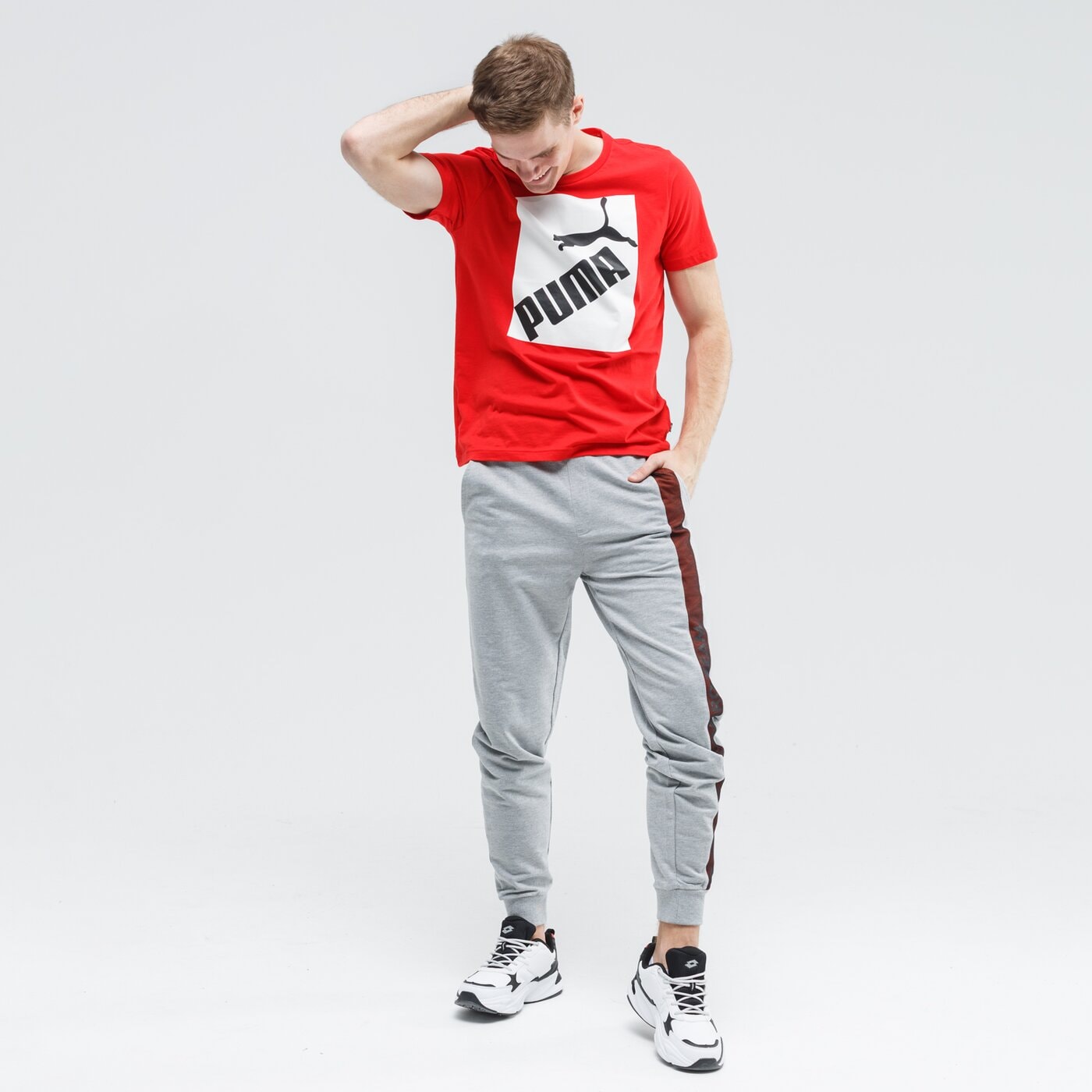 Spodnie dresowe męskie UMBRO SPODNIE PLUMO ul120spm24001 kolor szary