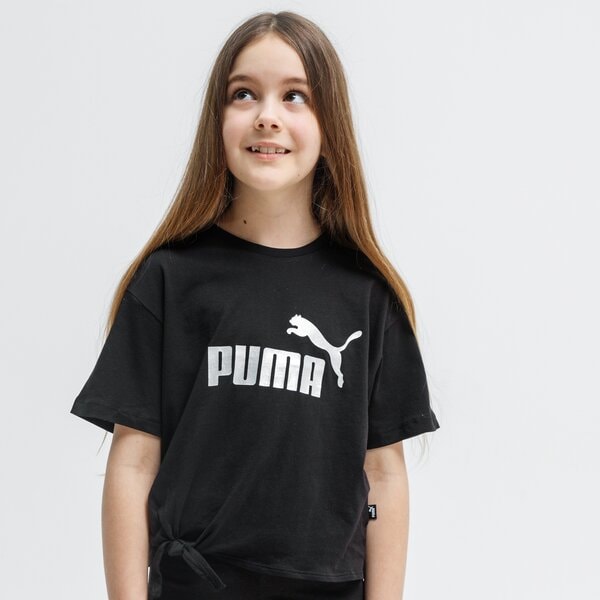 Koszulka dziecięca PUMA T-SHIRT ESS+ LOGO SILHOUETTE G 587044 01 kolor czarny