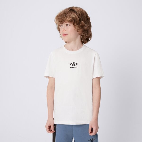 Koszulka dziecięca UMBRO T-SHIRT ESS SMALL LOGO JR ul125tsmj9001 kolor biały