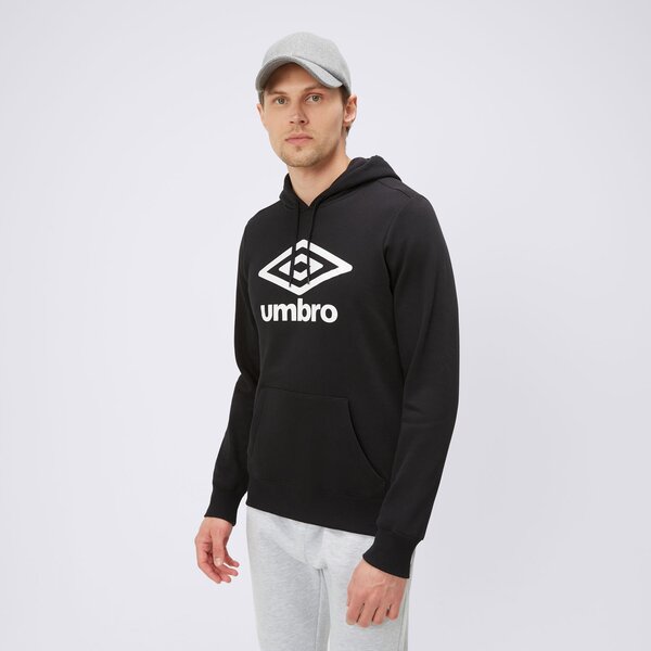 Bluza męska UMBRO BLUZA Z KAPTUREM LARGE LOGO 66412u-060 kolor czarny