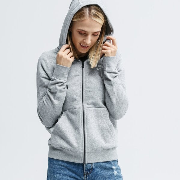 Bluza damska NIKE BLUZA ROZPINANA Z KAPTUREM SPORTSWEAR ESSENTIAL bv4122-063 kolor szary