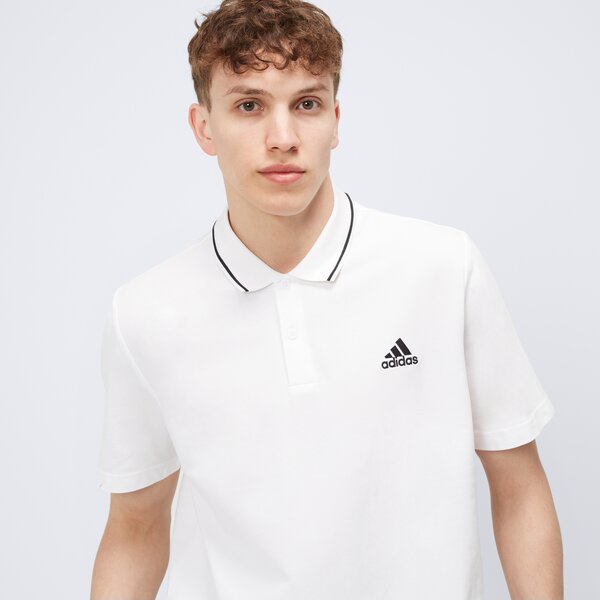 Koszulka polo męska ADIDAS POLO M SL PQ PS ic9315 kolor biały