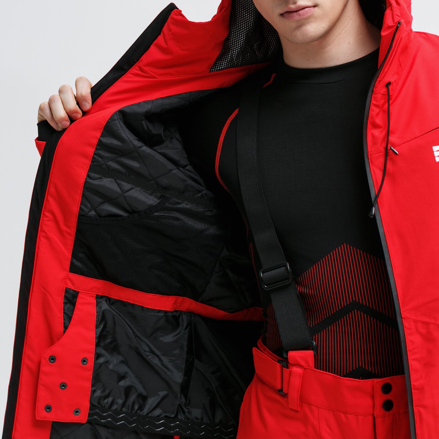 Kurtka zimowa męska FEEWEAR KURTKA NARCIARSKA CARIBOU fw39kum52001 kolor czerwony