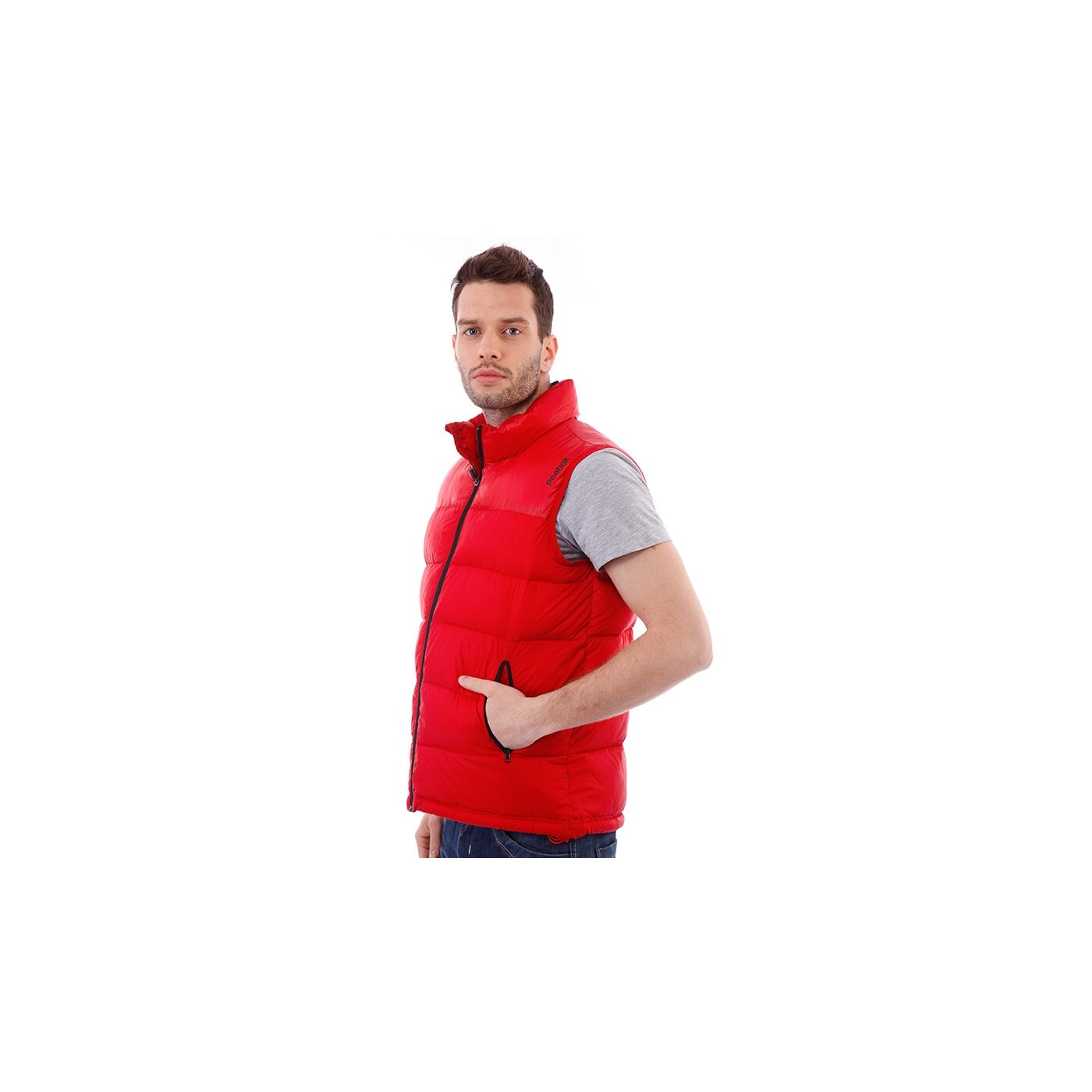 Bezrękawnik męski REEBOK BEZRĘKAWNIK PADDED VEST z58116 kolor czerwony