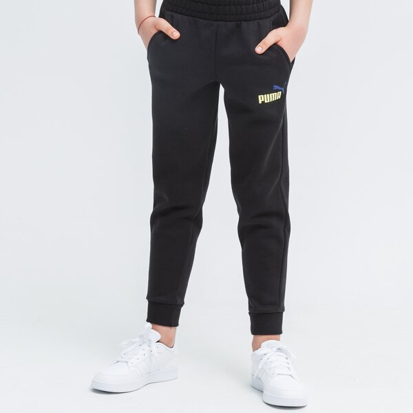 Spodnie dziecięce PUMA SPODNIE ESS 2 COL LOGO FL CL B 586988 01 kolor czarny