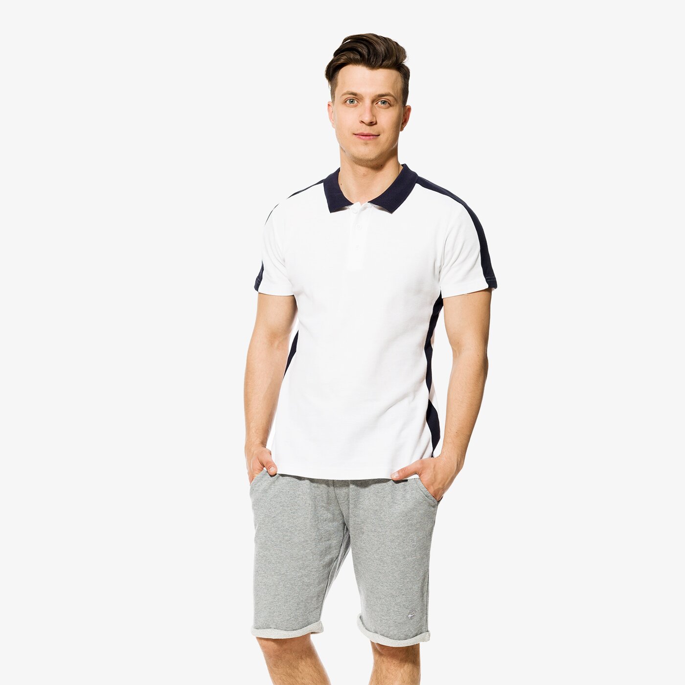 Koszulka polo męska LOTTO POLO ROLLER lo18pom01001 kolor biały