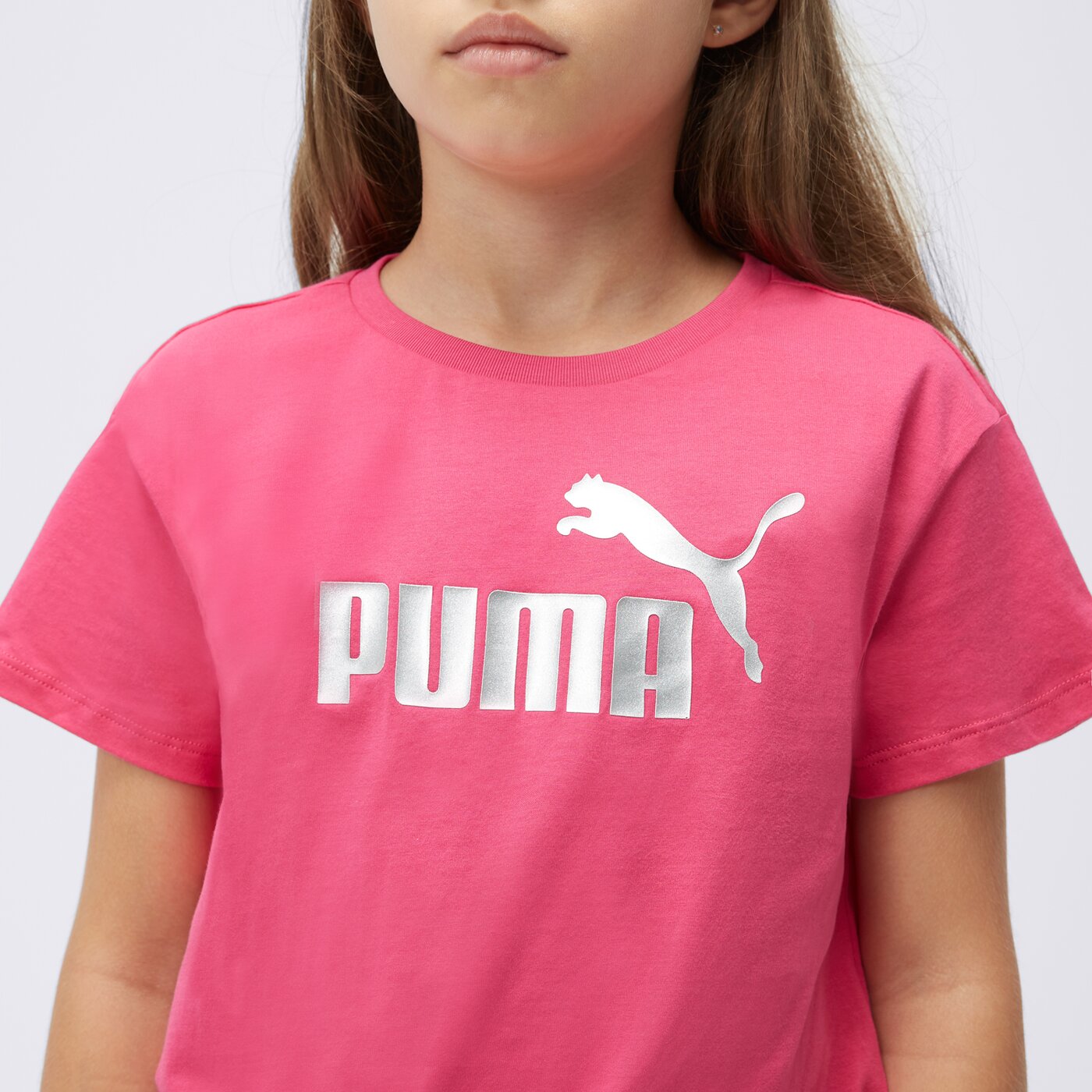 Koszulka dziecięca PUMA T-SHIRT ESS+ LOGO KNOTTED G 84695664 kolor różowy