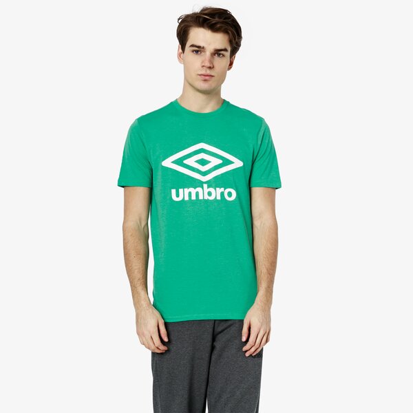 Koszulka męska UMBRO T-SHIRT SS FW LARGE LOGO COTTON 65352u-gvj kolor zielony