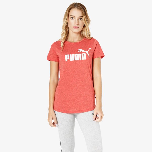 Koszulka damska PUMA T-SHIRT SS ELEVATED ESS LOGO HEATH. 85212712 kolor czerwony