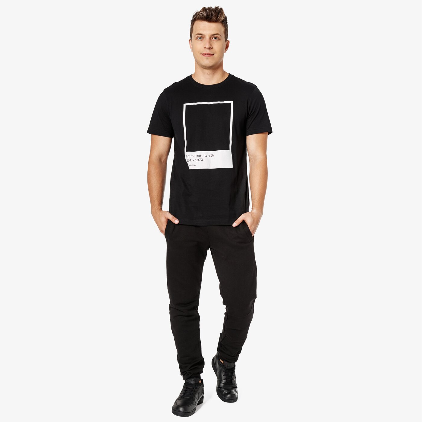 Koszulka męska LOTTO T-SHIRT SS HUE lo38tsm06002 kolor czarny