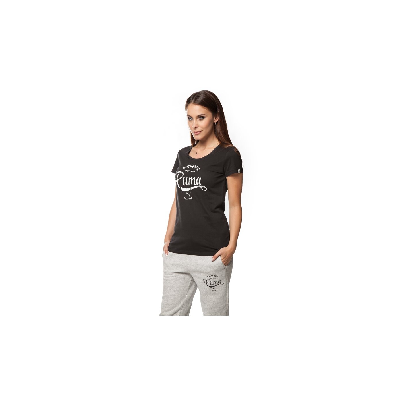 Koszulka damska PUMA T-SHIRT STYLE PERSONAL BEST ATHL TEE 83433901 kolor czarny