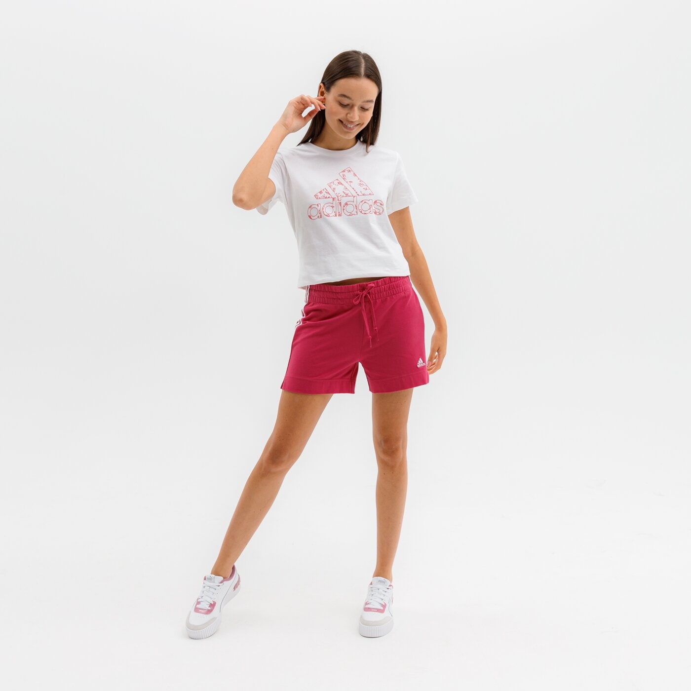 Spodenki damskie ADIDAS SZORTY W 3S SJ SHO gm5530 kolor różowy