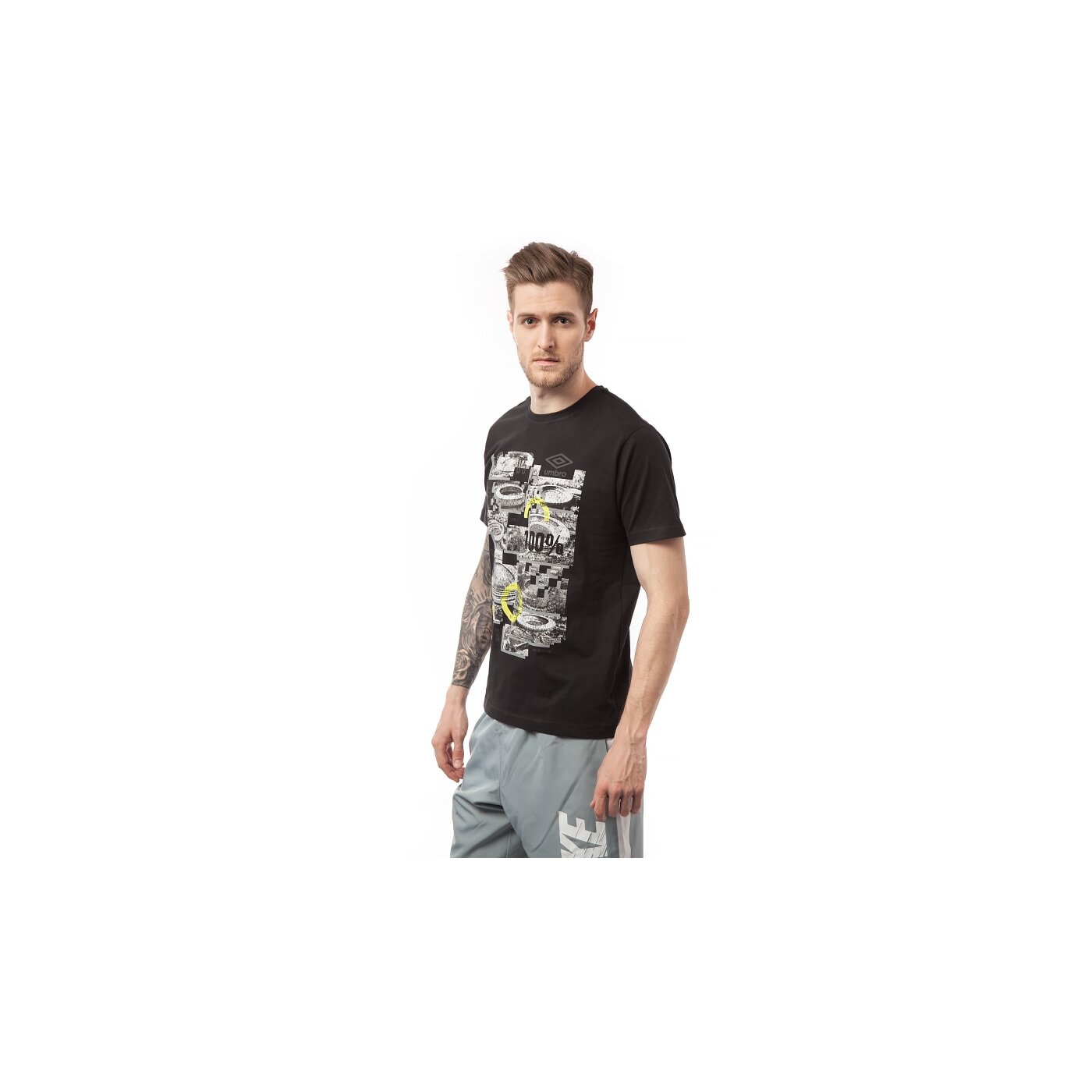 Koszulka męska UMBRO T-SHIRT DOST ul15tsmpr028 kolor czarny