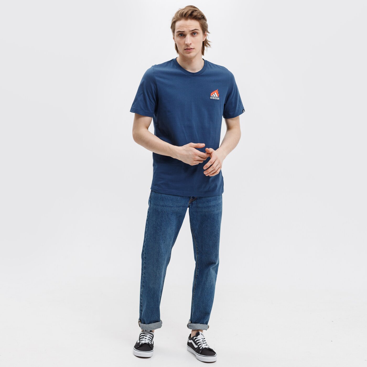 Koszulka męska ADIDAS T-SHIRT M EMBRD LG T gl3259 kolor granatowy