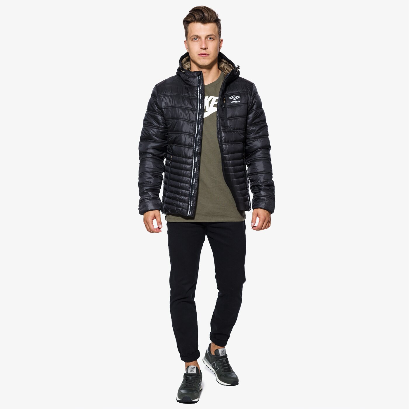 Kurtka zimowa męska UMBRO KURTKA BLACK ul37kum36002 kolor czarny