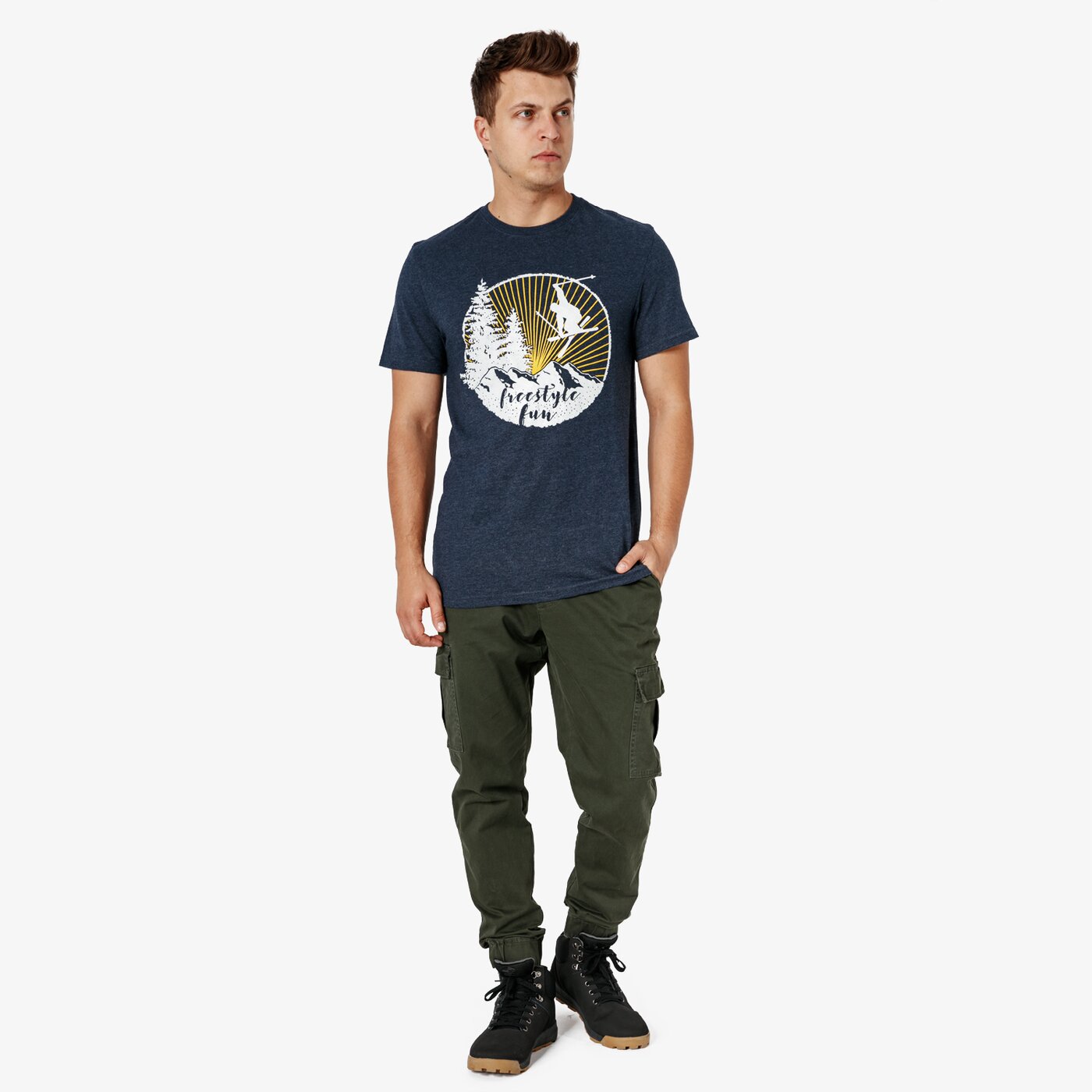 Koszulka męska LOTTO T-SHIRT SS FREESTYLE lo38tsm29001 kolor granatowy