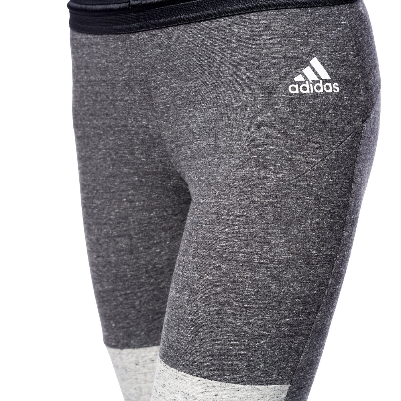 Spodnie dresowe damskie ADIDAS SPODNIE TRI-BLEND TIGHT ay0185 kolor szary