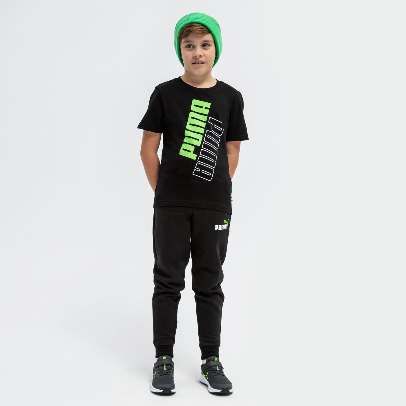 Koszulka dziecięca PUMA T-SHIRT SS POWER LOGO B 589302 51 kolor czarny